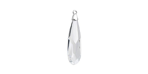 PRESTIGE 6533 23mm Raindrop Pendant with Rhodium-Plated Bail Crystal