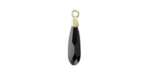 PRESTIGE 6533 23mm Raindrop Pendant with Gold-Plated Bail Jet