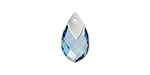 PRESTIGE 6565 18mm Metallic Cap Pear-Shaped Pendant Aquamarine Light Chrome
