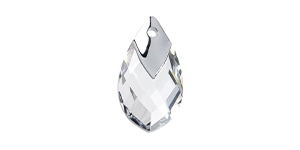 PRESTIGE 6565 22mm Metallic Cap Pear-Shaped Pendant Crystal Light Chrome