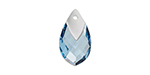 PRESTIGE 6565 22mm Metallic Cap Pear-Shaped Pendant Aquamarine Light Chrome