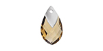 PRESTIGE 6565 22mm Metallic Cap Pear-Shaped Pendant Light Colorado Topaz Light Chrome