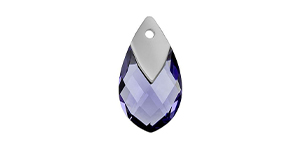 PRESTIGE 6565 22mm Metallic Cap Pear-Shaped Pendant Tanzanite Light Chrome