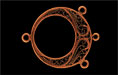 Three Loop Circle Pendant 30/24mm : Antique Copper