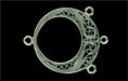 Three Loop Circle Pendant 30/24mm : Antique Silver