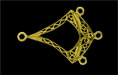 Three Loop Triangle Pendant 33/20mm : Brass