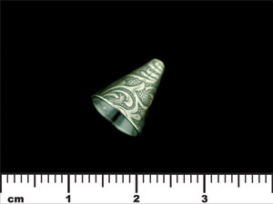 Fancy Bead Cone 12/12mm : Antique Silver