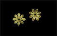 Eight Petal Flower End Cap 10/4mm : Brass