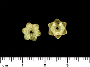 Six Petal Flower End Cap 9/4mm : Brass