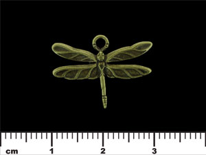 Dragonfly Pendant 15/22mm : Anitque Brass