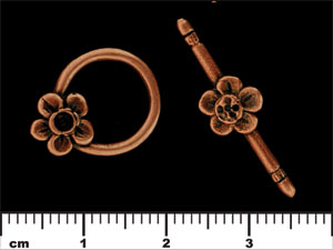 Single Daisy Toggle : Antique Copper