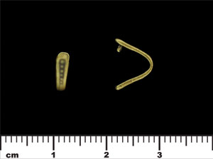 Beaded Pinch Bail 10/3mm : Antique Brass