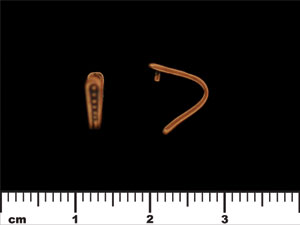 Beaded Pinch Bail 10/3mm : Antique Copper
