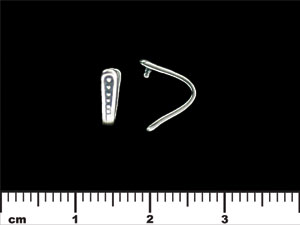 Beaded Pinch Bail 10/3mm : Antique Silver