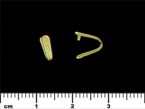 Beaded Pinch Bail 10/3mm : Brass