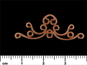 Filigreed Bar Conntector 17/20mm : Antique Copper