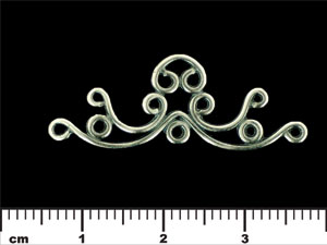 Filigreed Bar Conntector 17/20mm : Antique Silver