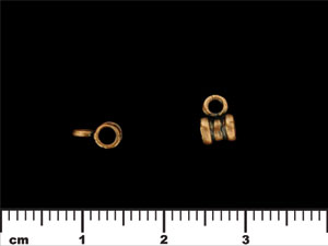 Ridged Tube Bail 6/5mm : Antique Copper