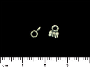 Ridged Tube Bail 6/5mm : Antique Silver