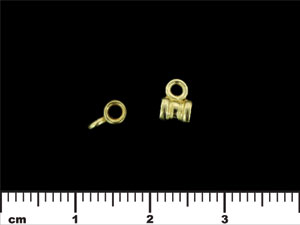 Ridged Tube Bail 6/5mm : Gold