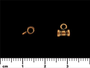 Ridged Tube Bail 7/6mm : Antique Copper