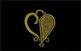 Heart/Bird Pendant : Antique Brass