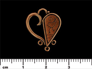 Heart/Bird Pendant : Antique Copper