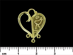 Heart/Bird Pendant : Brass