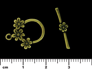 Multi Daisy Toggle : Antique Brass