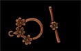 Multi Daisy Toggle: Antique Copper