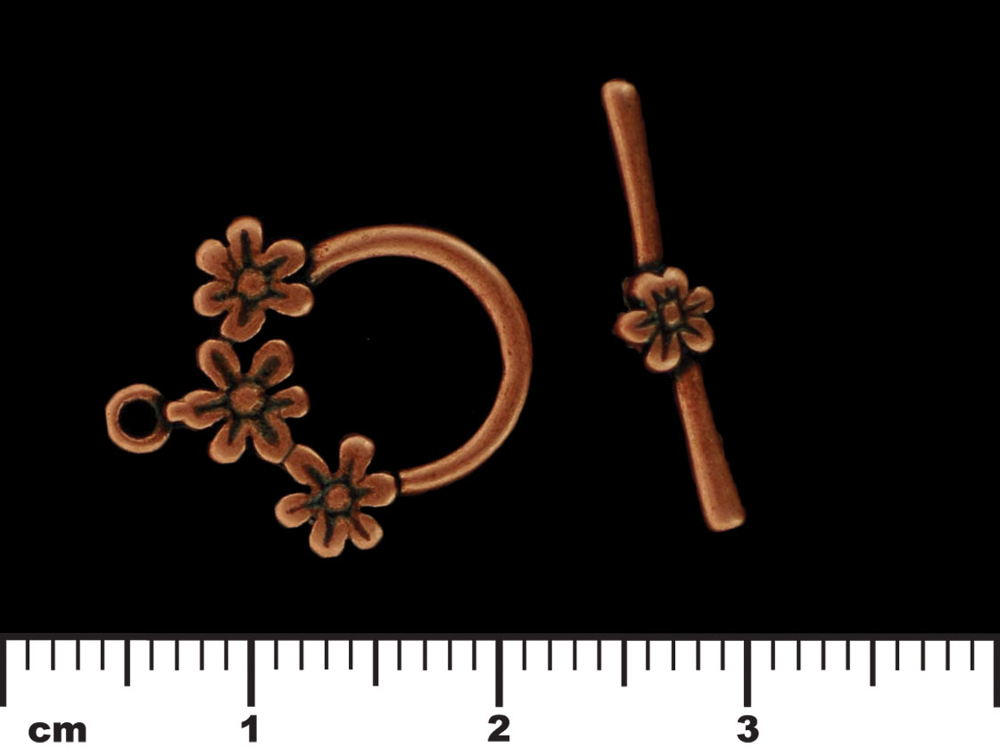 Multi Daisy Toggle : Antique Copper