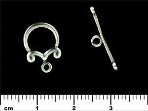 Crowned Toggle : Antique Silver