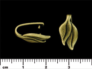 Leaf Double Pinch Bail 17/9mm : Antique Brass