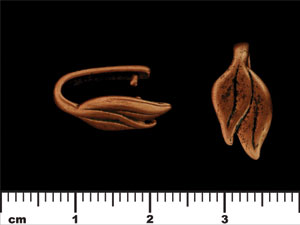 Leaf Double Pinch Bail 17/9mm : Antique Copper