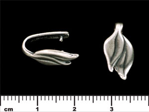 Leaf Double Pinch Bail 17/9mm : Antique Silver