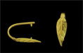 Veined Leaf Pinch Bail 20/6mm : Gold