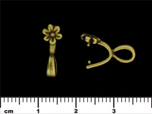 Daisy Pinch Bail 16/5mm : Antique Brass