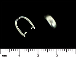 Smooth Pinch Bail 12/4mm : Antique Silver