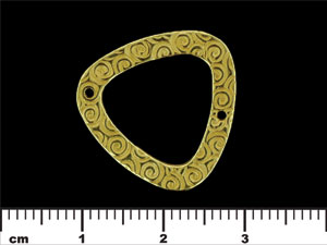 Triangle Link w/Swirls 22/22mm : Gold