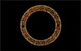 Circle Link w/Swirls 23mm : Antique Copper