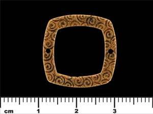 Square Link w/ Swirls 22/22mm : Antique Copper