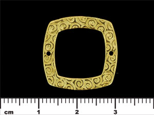 Square Link w/ Swirls 22/22mm : Gold