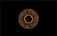 Circle Link w/Swirls 15mm : Antique Copper