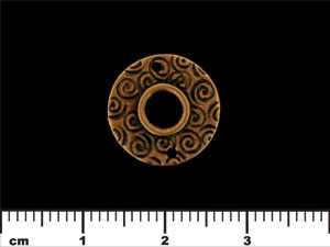 Circle Link w/Swirls 15mm : Antique Copper