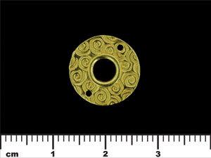 Circle Link w/Swirls 15mm : Gold