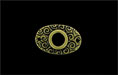 Oval Link w/ Swirls 18/12mm : Antique Brass