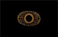 Oval Link w/ Swirls 18/12mm : Antique Copper