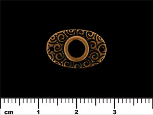 Oval Link w/ Swirls 18/12mm : Antique Copper