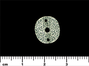 Curved Circle Link w/Swirls 14/12mm : Antique Silver