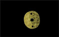 Curved Circle Link w/Swirls 14/12: Gold
